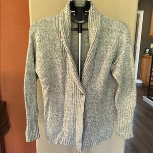 Eddie Bauer Gray Shawl Collar Cardigan
